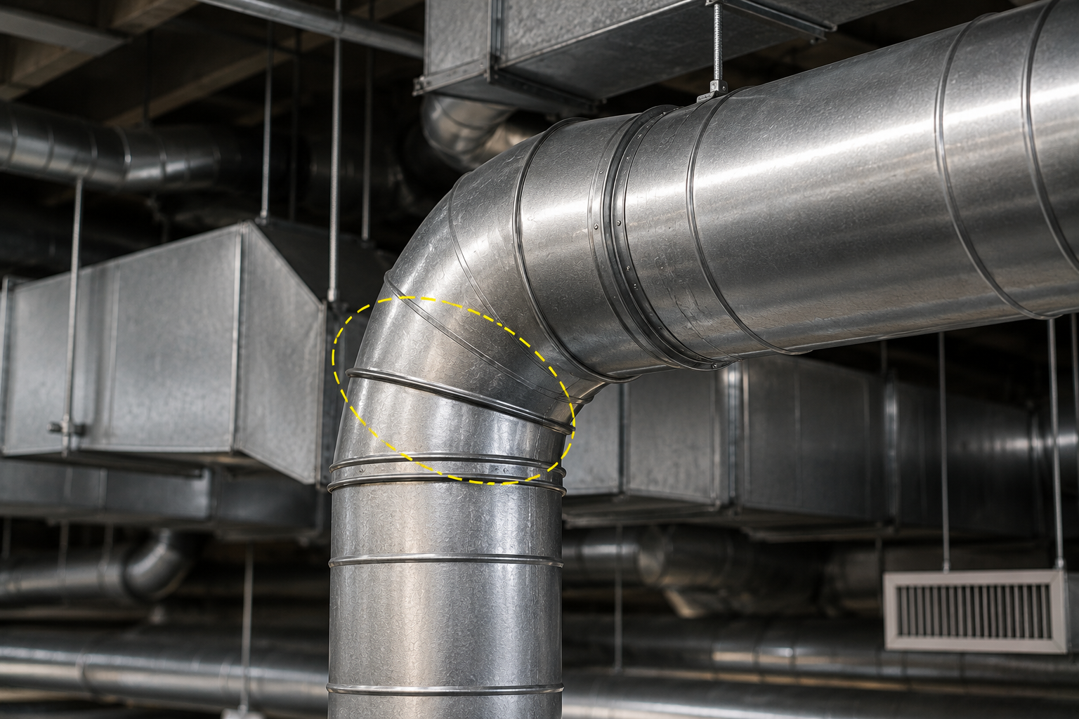 HVAC e ventilação com conformação de ponta