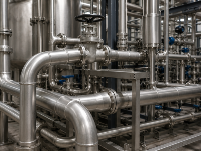 Tubulação industrial com conformação de ponta